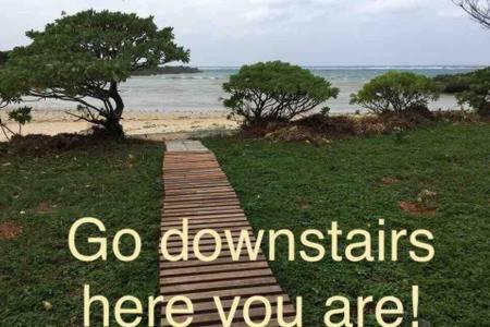 Ken'S Beachfront Cafe & Lodge, Bl2, Oceanfront And Free Canoe Rental Onna Ngoại thất bức ảnh